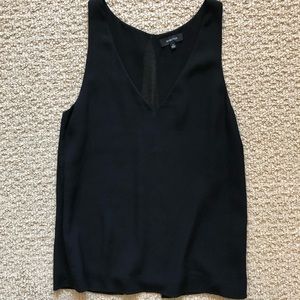 Aritzia silk black blouse